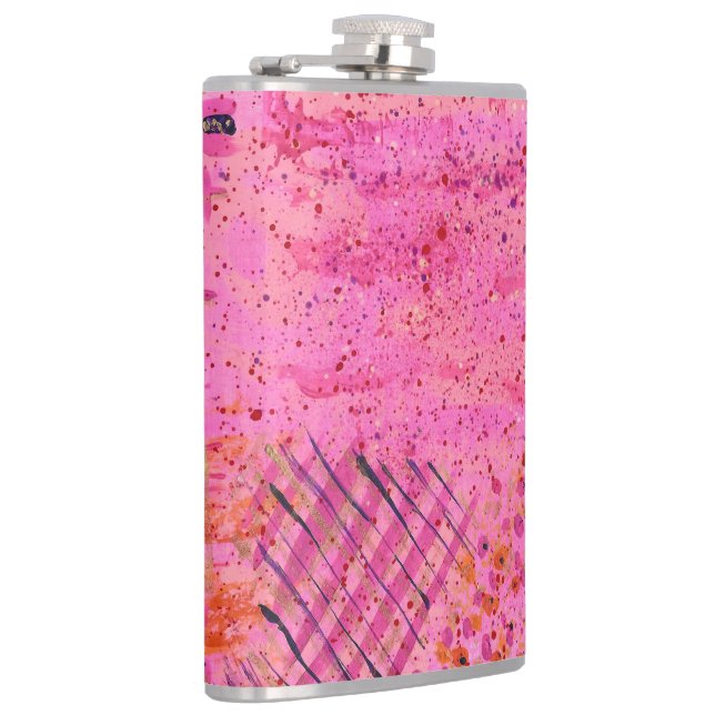 Flacon en acier inoxydable abstrait rose violet (Droite)