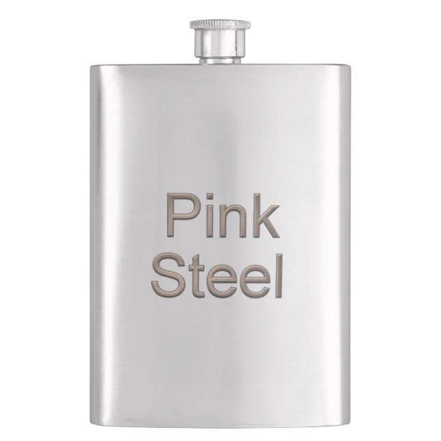 Flacon en acier inoxydable rose (devant)