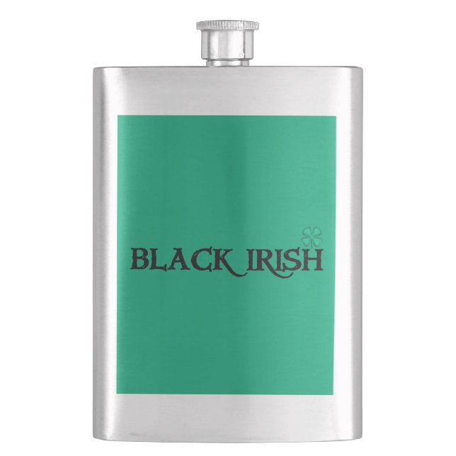 Flacon en acier inoxydable vert Black Irish avec t (devant)