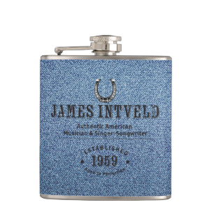 Flacon en denim bleu de James Intveld