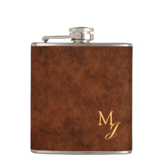 Flacon en faux cuir marron Monogram