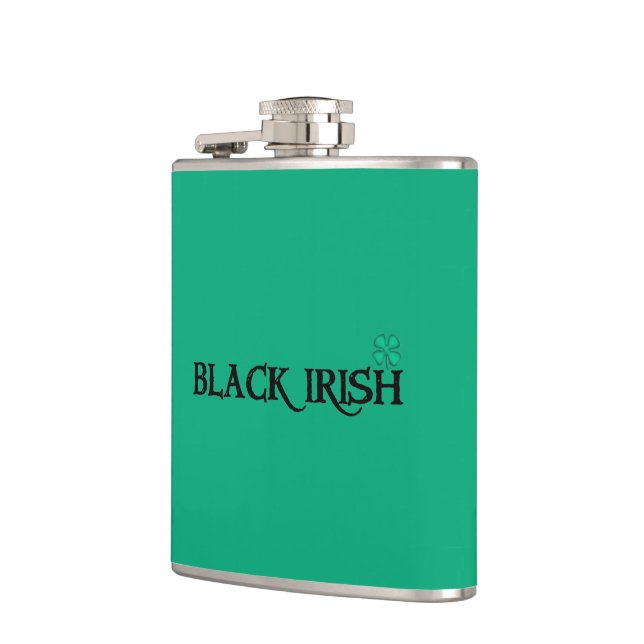 Flacon enveloppé de vert irlandais noir avec trèfl (Gauche)