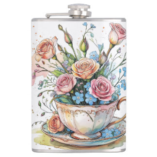 Flacon enveloppé de vinyle à motif floral