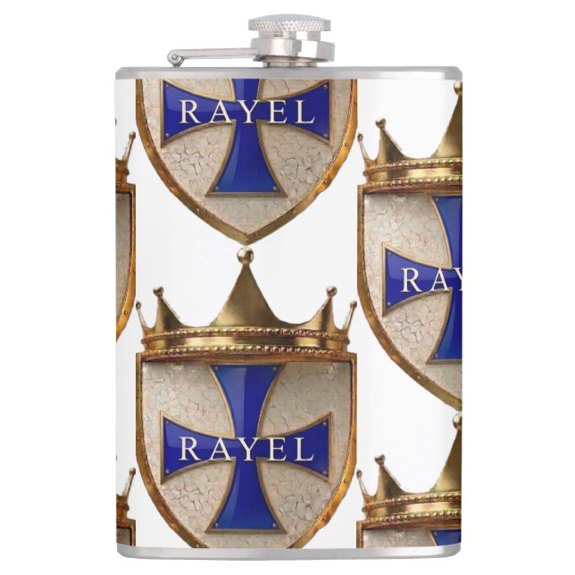 Flacon enveloppé de vinyle Blue RayEl Crest (Devant)