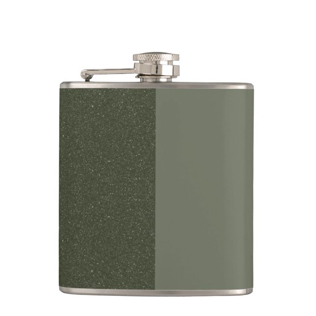 Flacon enveloppé de vinyle vert mousse bicolore -  (Devant)