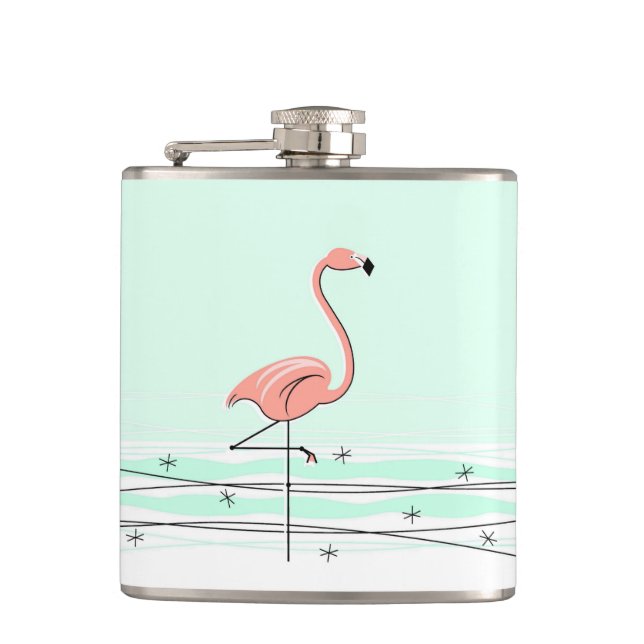Flacon enveloppé Flamant rose Aqua (Devant)