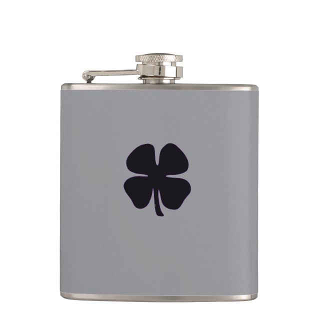 Flacon enveloppé gris de Clover noir (Devant)