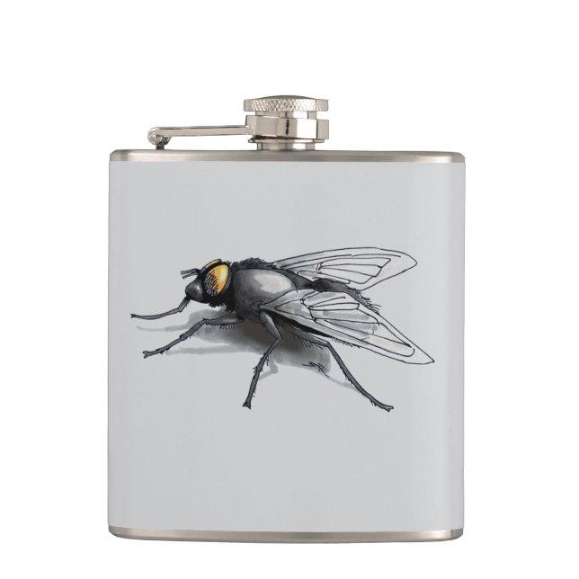 Flacon enveloppé gris mouche géant Fly Buddy (Devant)