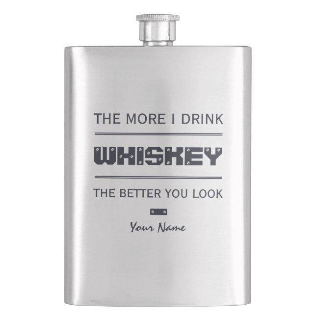 Flacon fait sur commande de monogramme de WHISKEY (devant)