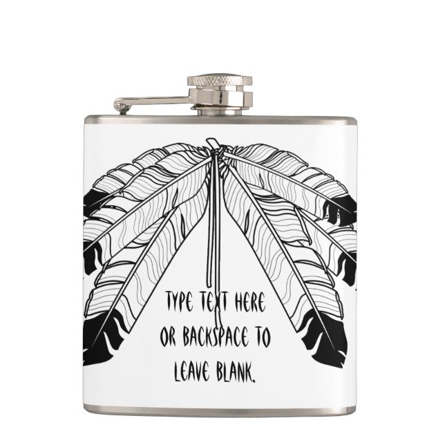 Flacon fait sur commande de tribal de plume (Devant)