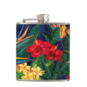 Flacon floral hawaïen paradisiaque tropical