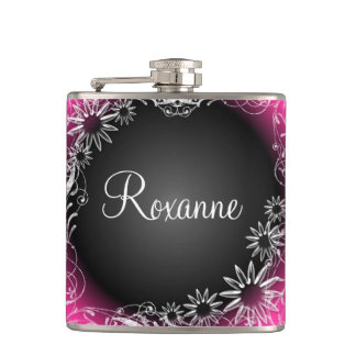 Flacon floral rose noir marguerite