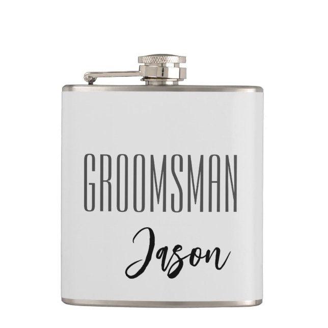 Flacon Groomsman de nom personnalisé (Devant)