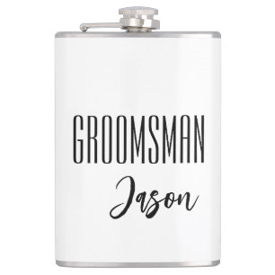 Flacon Groomsman de nom personnalisé