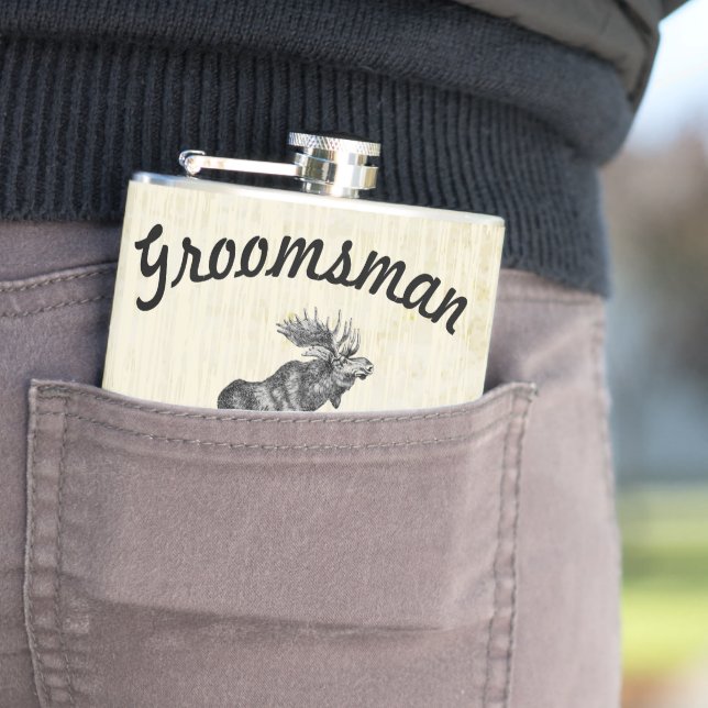 Flacon Groomsman Vintage Moose (En situation)