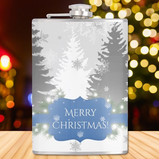 Flacon hiver Wonderland - Bleu (Blue Winter Wonderland Flask)