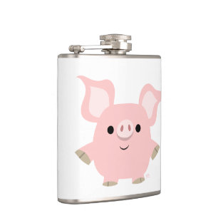 Flacon mignon de hanche de porc de bande dessinée
