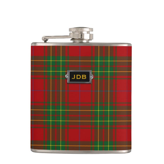 Flacon monogramme classique Burnett Tartan Plaid (Devant)