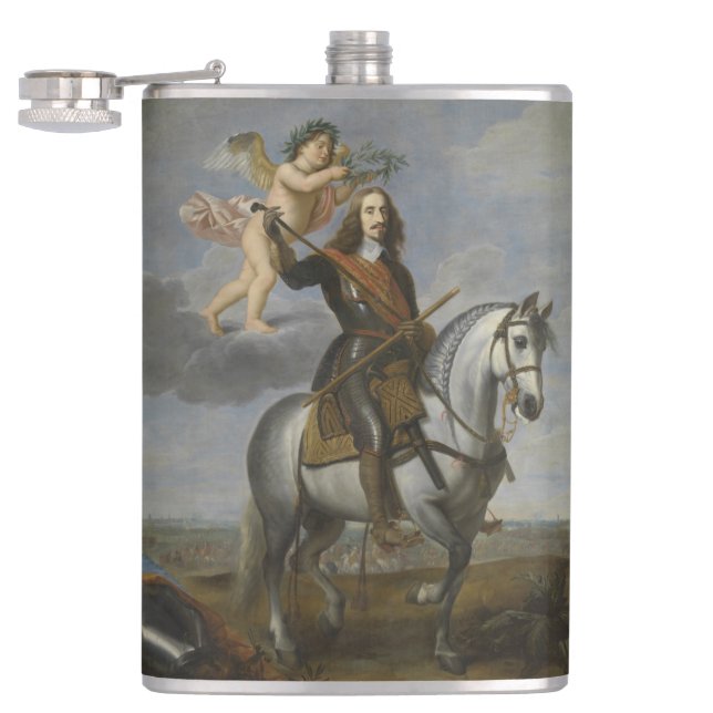 Flacon monogramme personnalisé Art Portrait (Ouvert)