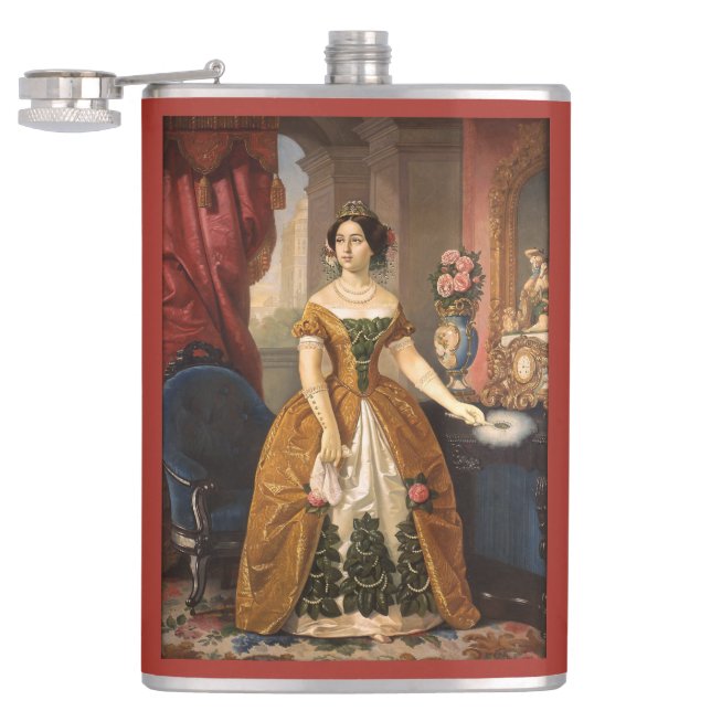Flacon monogramme personnalisé Art Portrait (Ouvert)