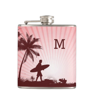 Flacon monogramme personnalisé Beach Surfer