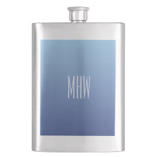 Flacon monogramme personnalisé Blue Gradient