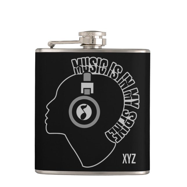 Flacon monogramme personnalisé de musique (Devant)