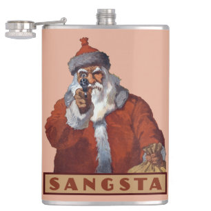 Flacon monogramme personnalisé Gangsta Père Noël