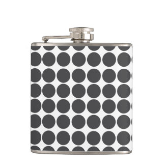 Flacon Motif à points Polka noir et blanc
