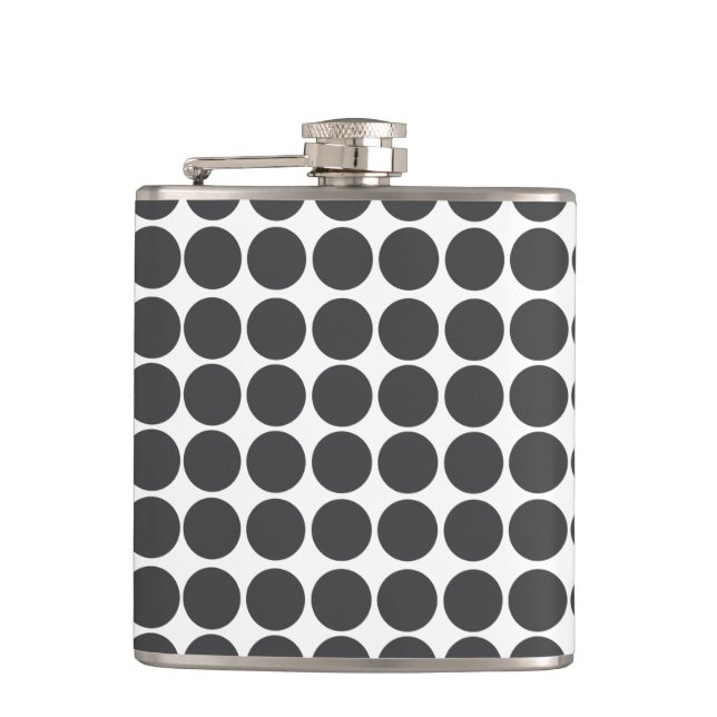 Flacon Motif à points Polka noir et blanc (Devant)