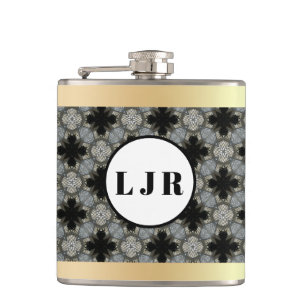 Flacon Motif de diamants noir et gris vinyle envel