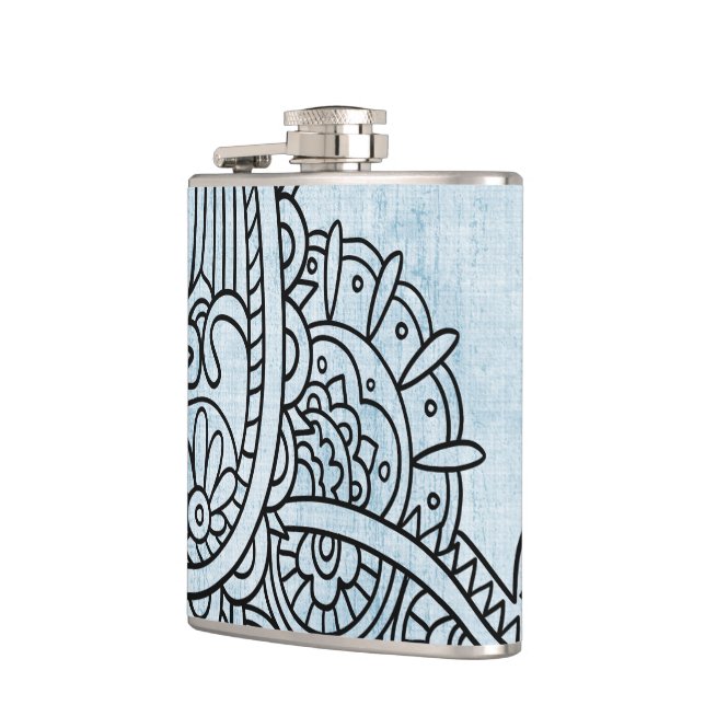 Flacon Motif Mehndi Bleu (Gauche)