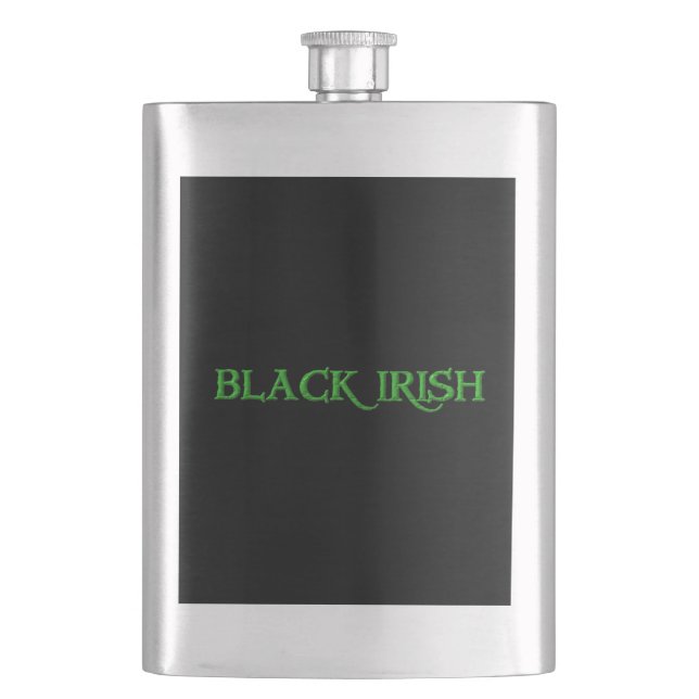Flacon noir en acier inoxydable irlandais (devant)