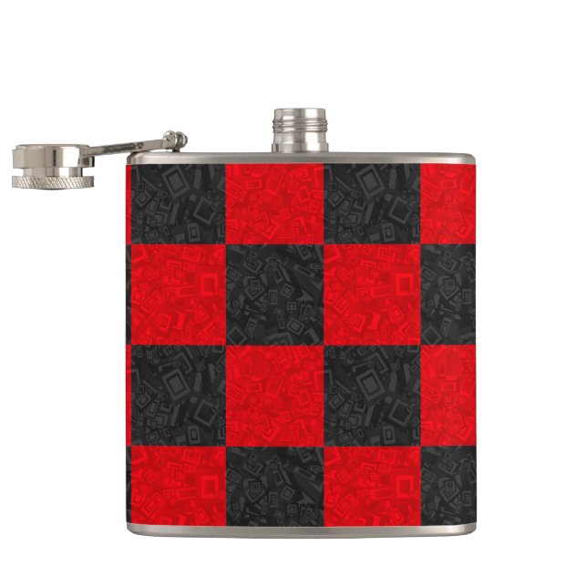 Flacon noir et rouge de classique de motif de (Ouvert)