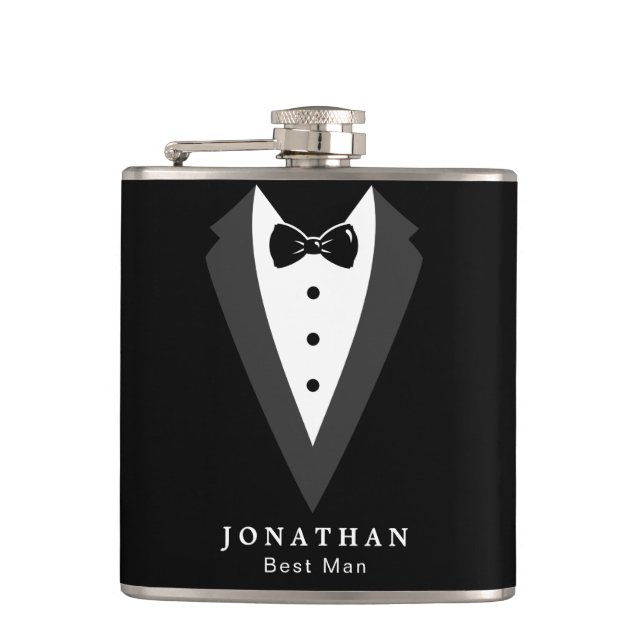 Flacon noir personnalisable Groomsman Vinyl envelo (Devant)