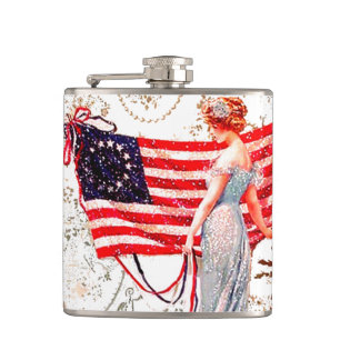 Flacon patriotique de Madame 4 juillet hanche de