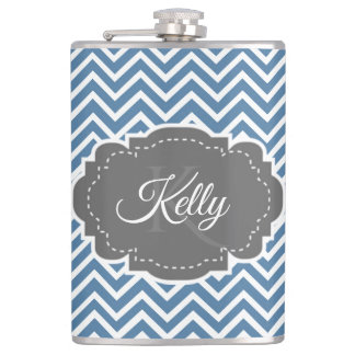 Flacon personnalisé bleu Chevron
