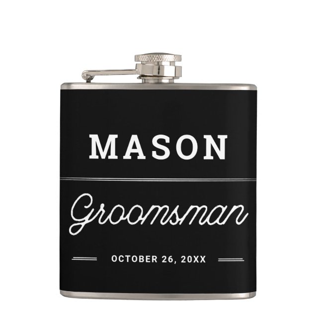Flacon personnalisé cadeau Groomsmen (Devant)