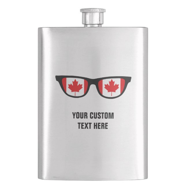 Flacon personnalisé des couleurs canadiennes (devant)