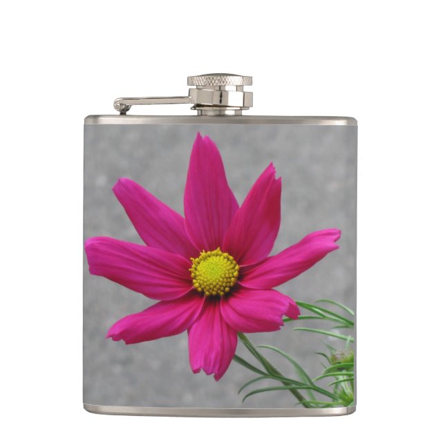 Flacon personnalisé Fleur rose (Devant)