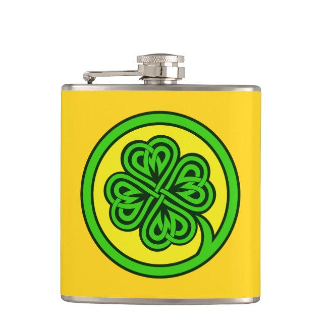 Flacon personnalisé Shamrock tribal (Devant)