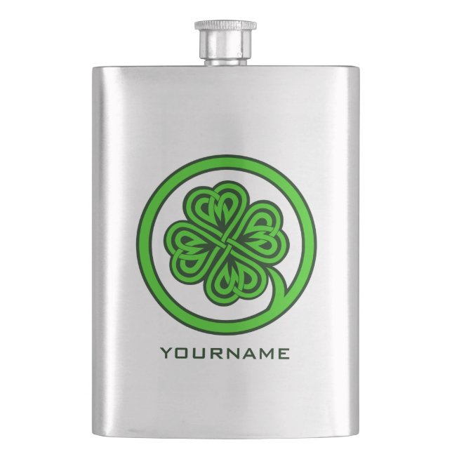 Flacon personnalisé Shamrock tribal (devant)