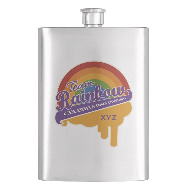 Flacon personnalisé Team Rainbow (devant)