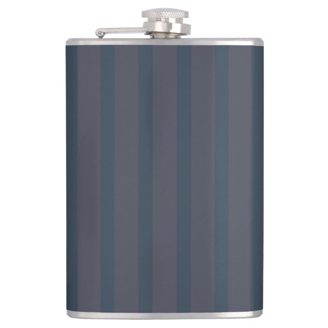 Flacon rayé bleu marine et prune moderne, 240ml. (Devant)