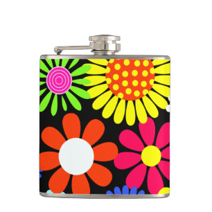 Flacon rétro printemps hippie flower power