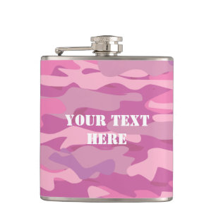 Flacon rose personnalisé de boissons de camouflage