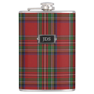 Flacon royal de plaid de tartan de Monogramed