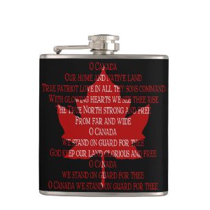 Flacon souvenir Canada Hymne canadien Flacon à boi