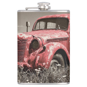 Flacon vintage rouille rouge camion