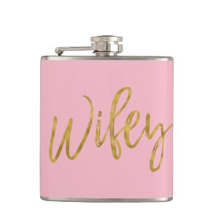 Flacon Wifey avec script d'huile d'or et rose